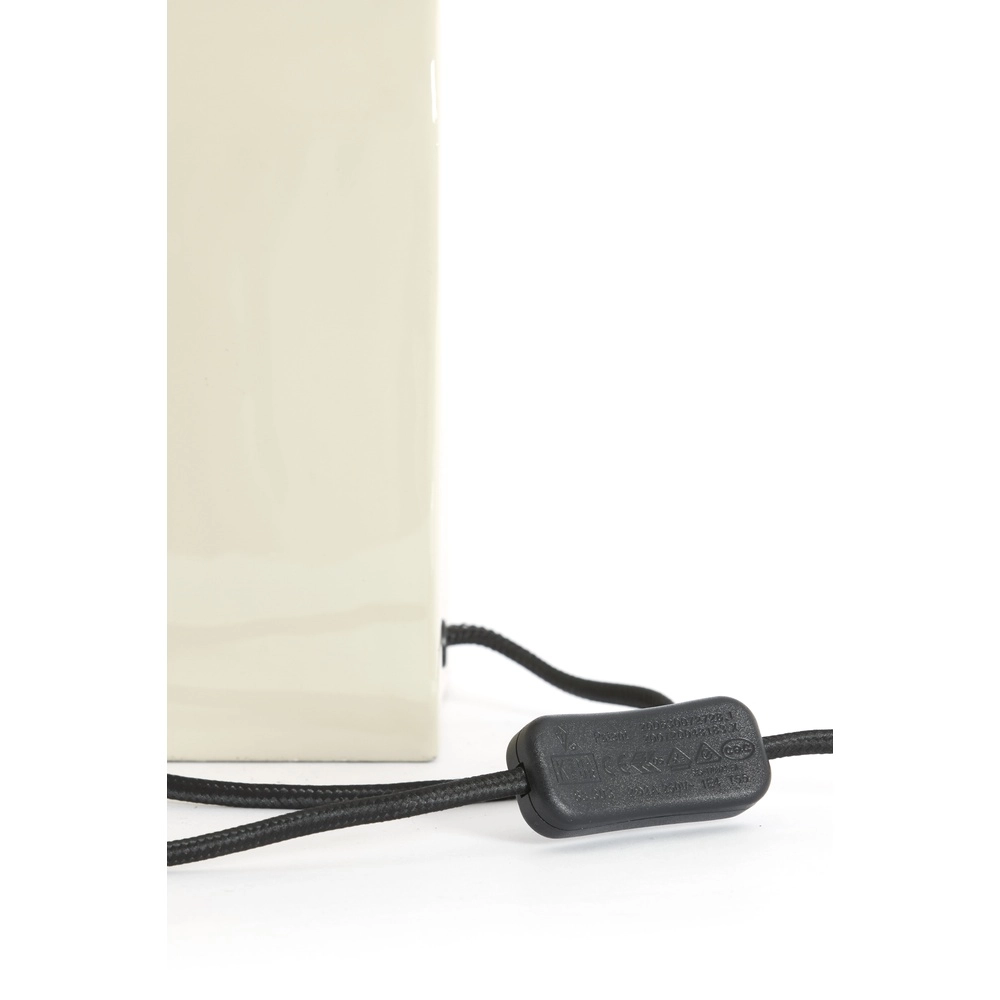 Cream desk lamp Cardona with nickel - 1x E27 Light & Living 8717807816254