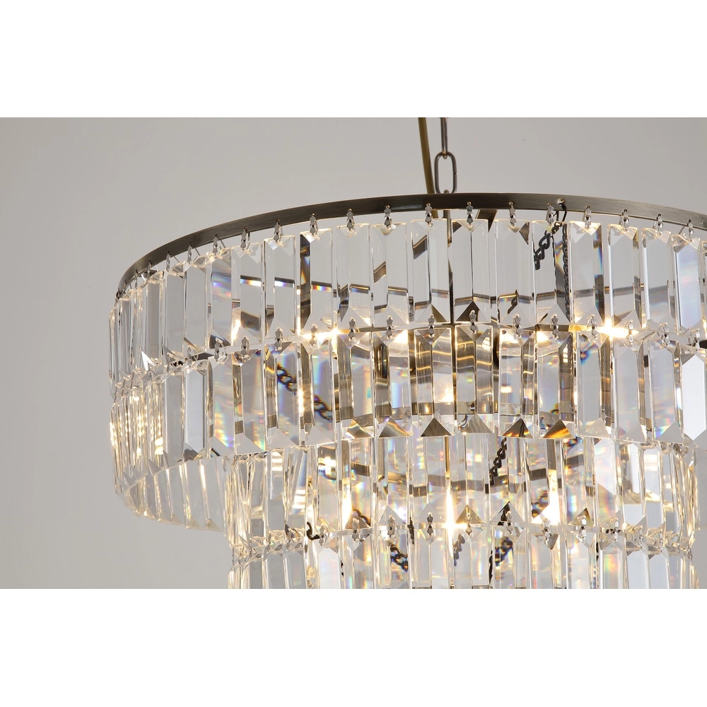 Chandelier Empire antique brass Ø 50cm Searchlight 5053423303888