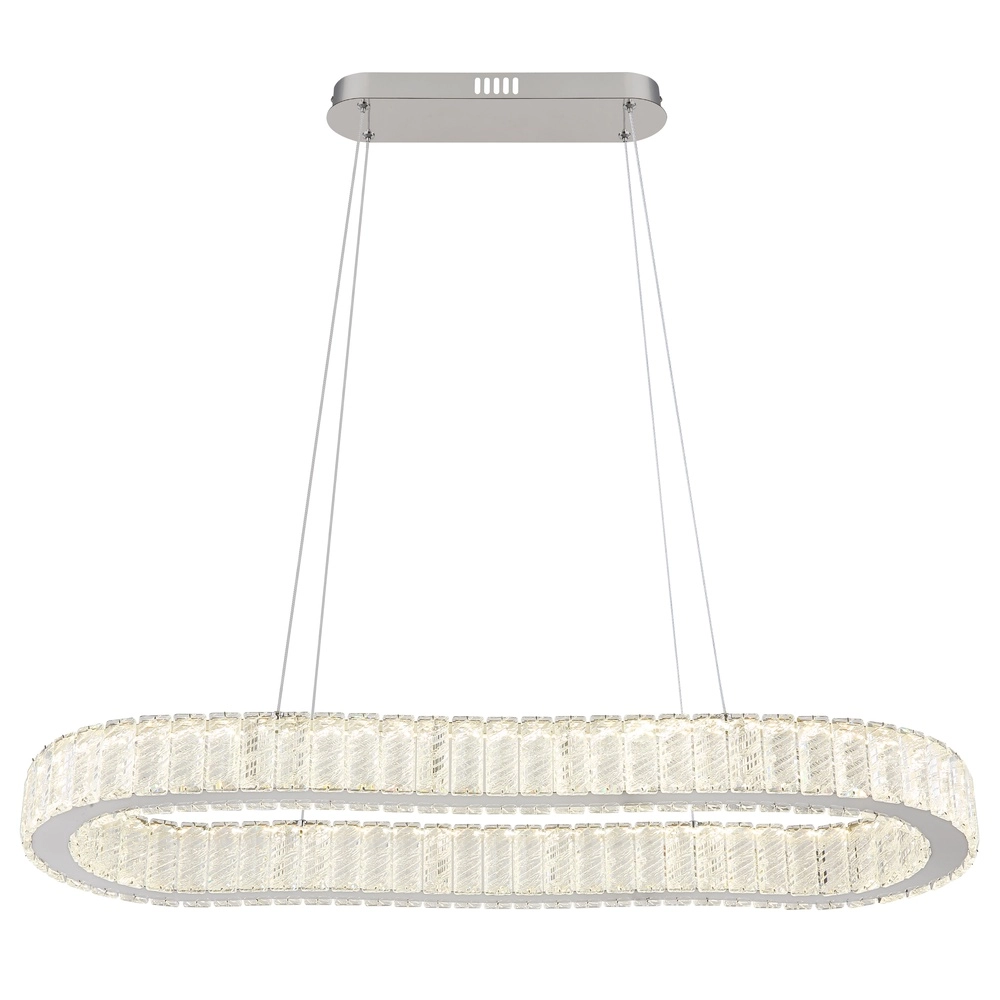 Oval pendant lamp Mucky chrome Globo 9007371445998