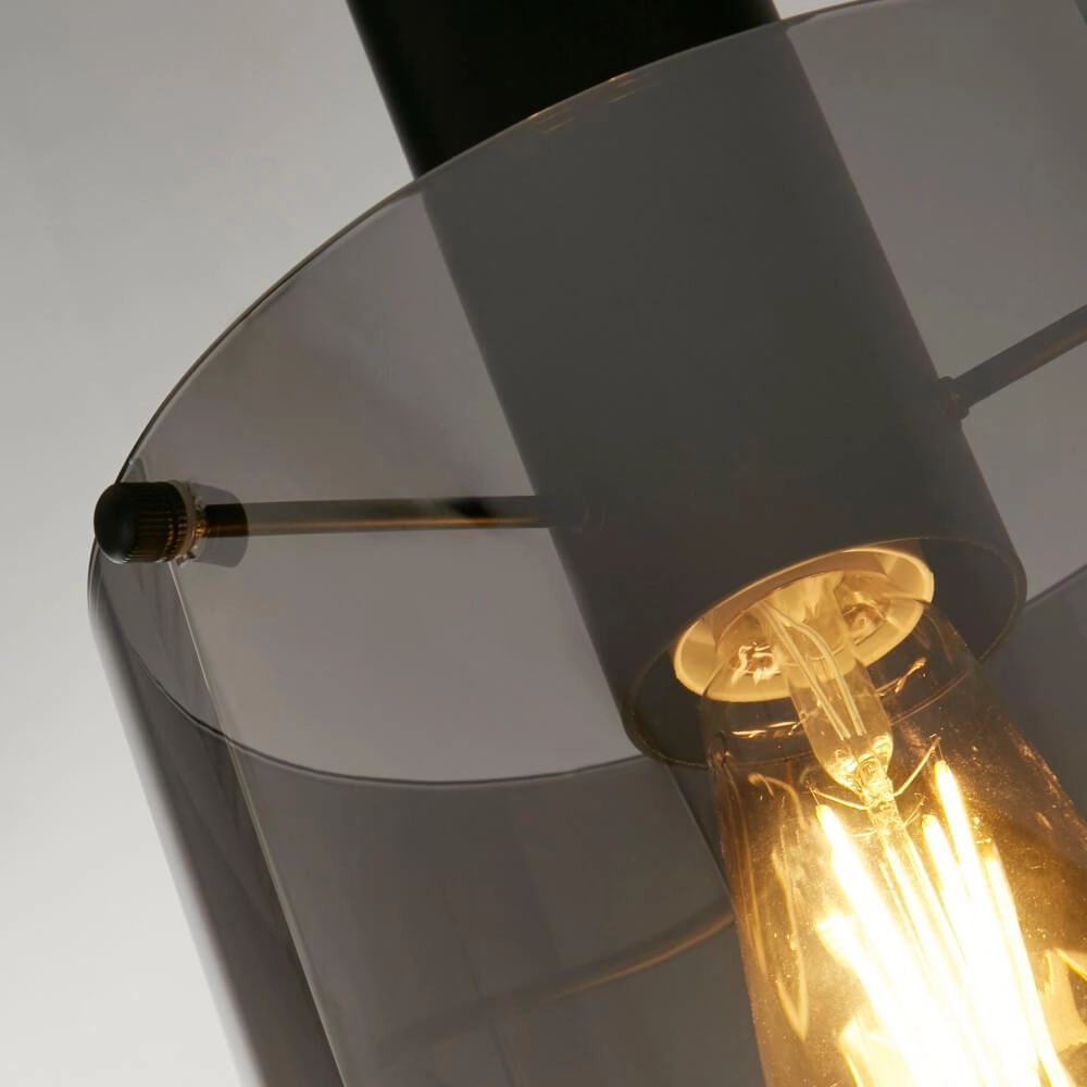 Black pendant lamp Sweden 1-light Searchlight 5053423244303