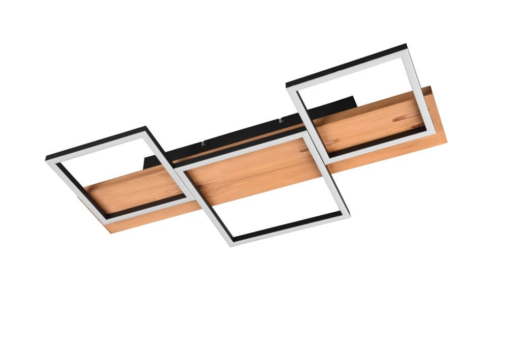 Wooden LED ceiling lamp Harper 3-light Trio 4017807524994