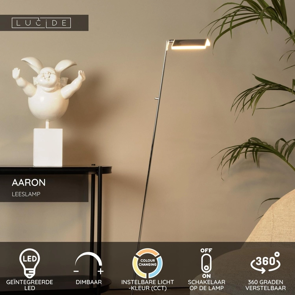 Led reading lamp Aaron design brass Lucide 5411212194015
