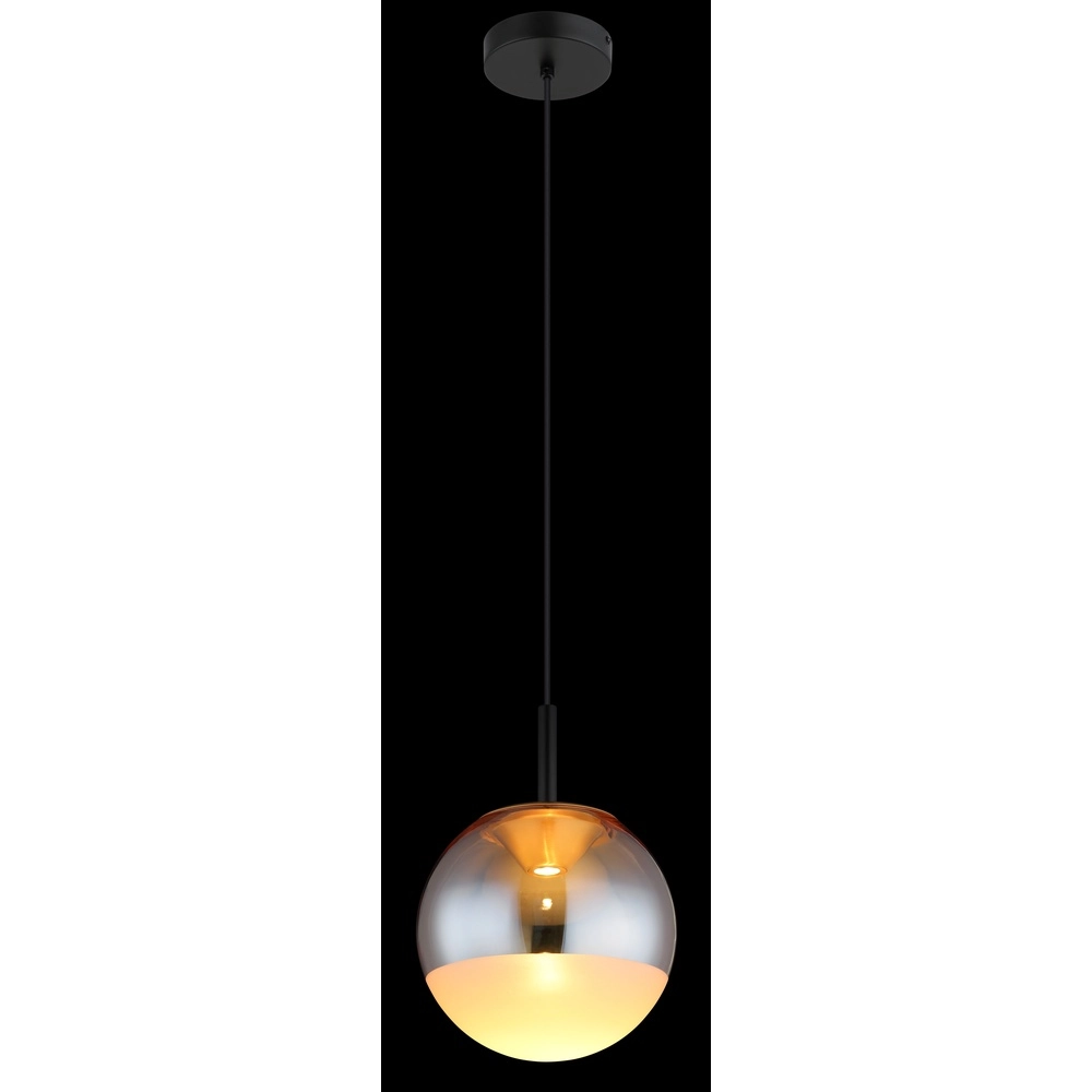 Design pendant lamp Severin black with amber glass Globo 9007371546930