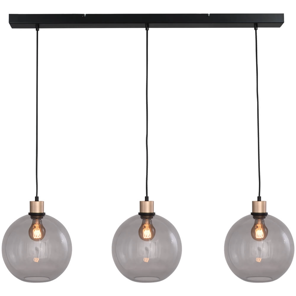 Hanging lamp Lazise 3x Ø 25cm gold