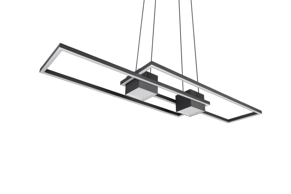 Led pendant light office Albany black Trio 4017807610345