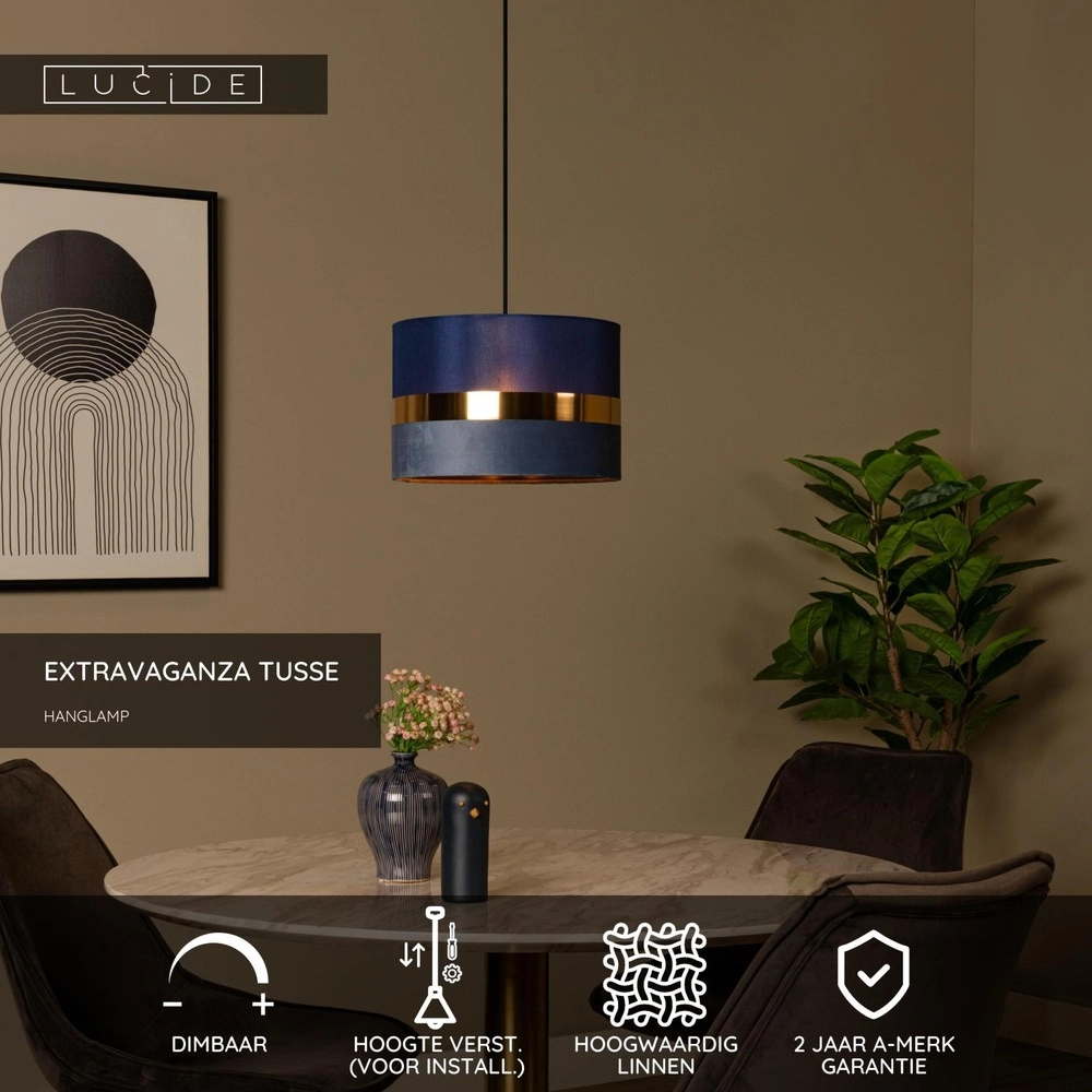 Design pendant lamp Extravaganza Tusse blue Lucide 5411212105622