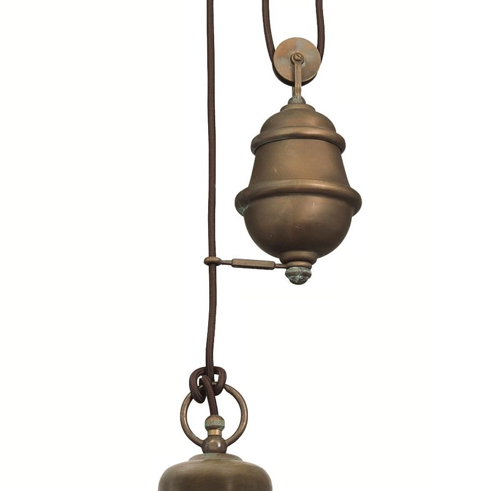 Porch hanging lamp Veranda 1 30cm copper brown Franssen 8021035005756