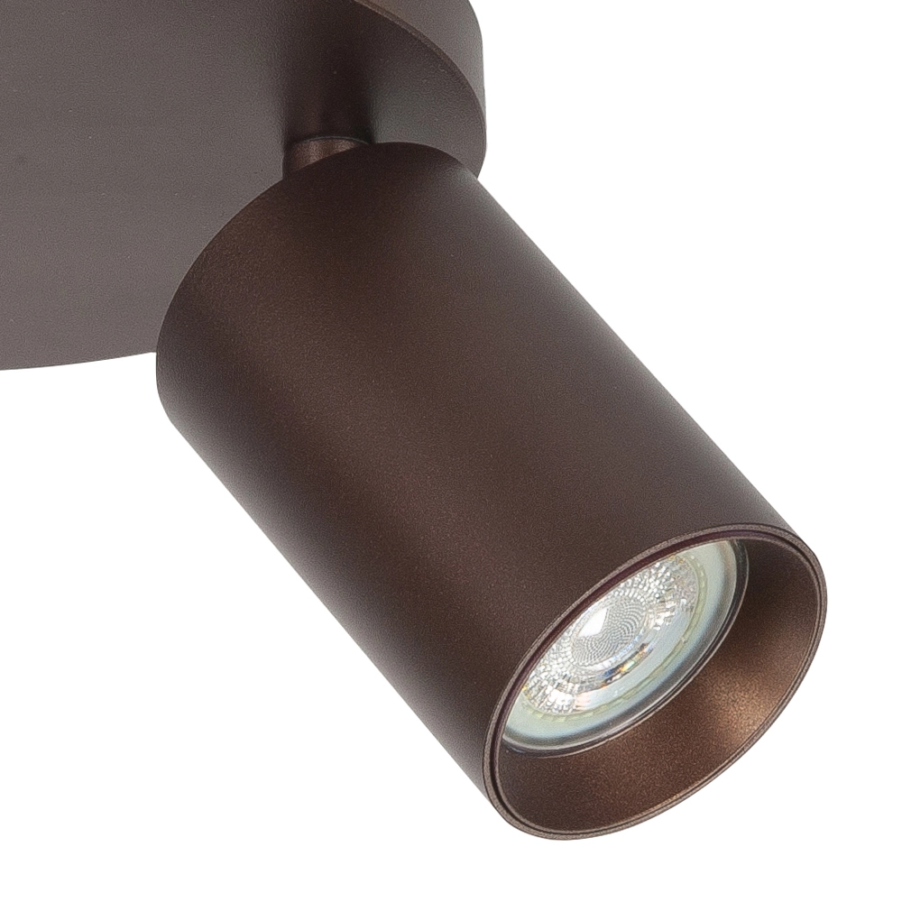 Surface-mounted spot Mila 2-light round chocolate Highlight 8718379050404