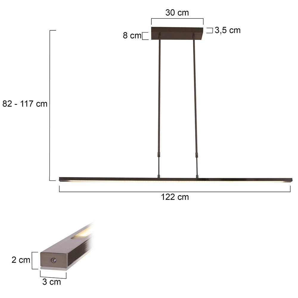 LED pendant light Zelena gray Steinhauer 8712746119817