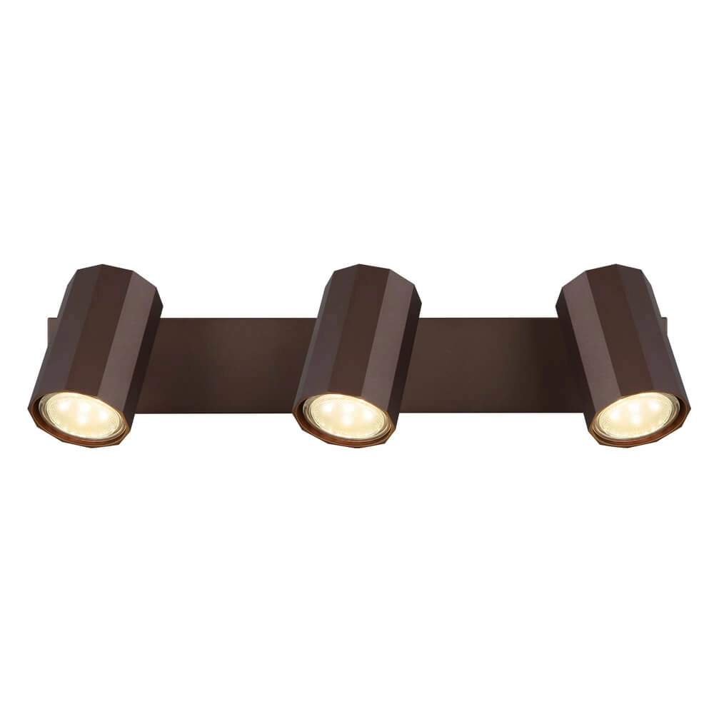 Bronze ceiling lamp James 3-light Globo 9007371450886