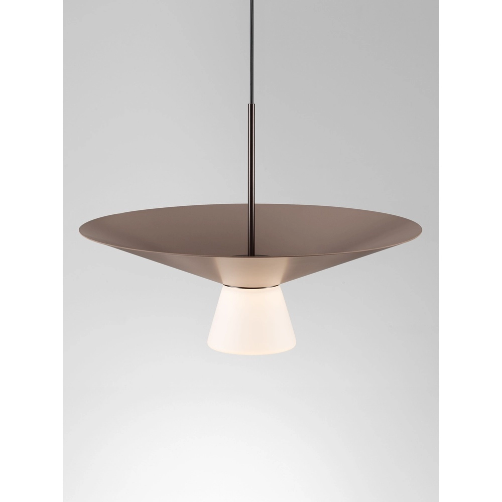 Design pendant lamp Baris white with grey and brown Ø 38cm Lyora 5212017495297