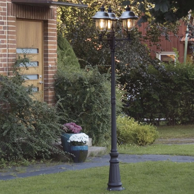 Terrace lamp Parma 218cm stainless steel with black KonstSmide 7318307243000