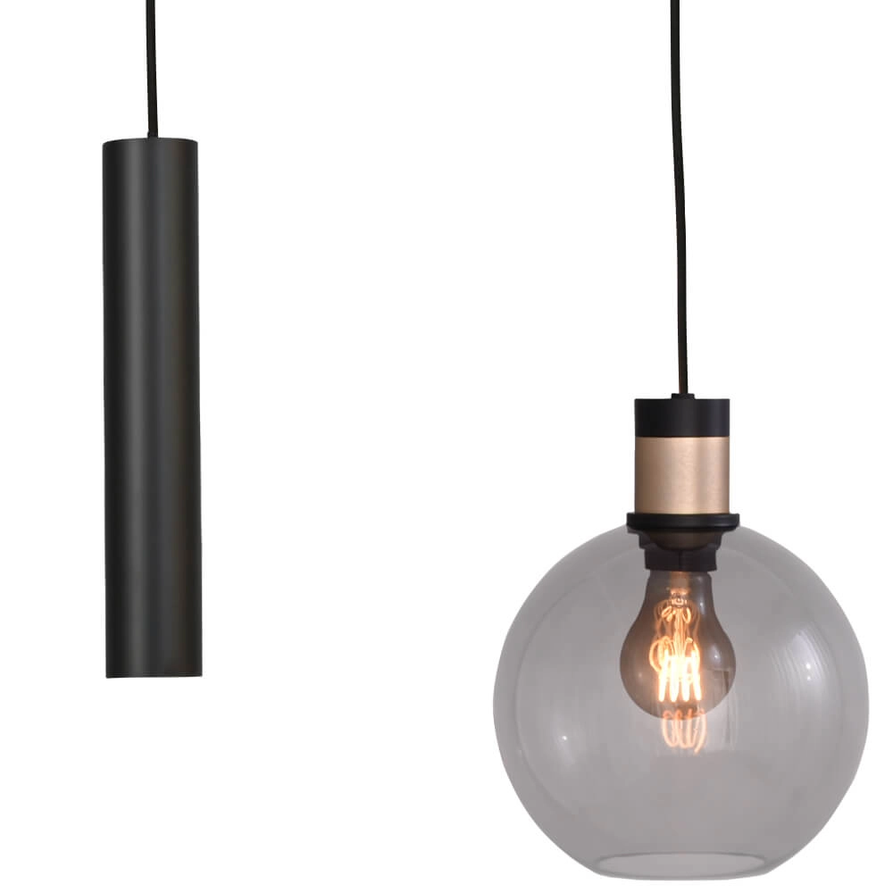Hanging lamp Lazise 2 3x Ø 20cm and 2x GU10 black Masterlight 8718121303802