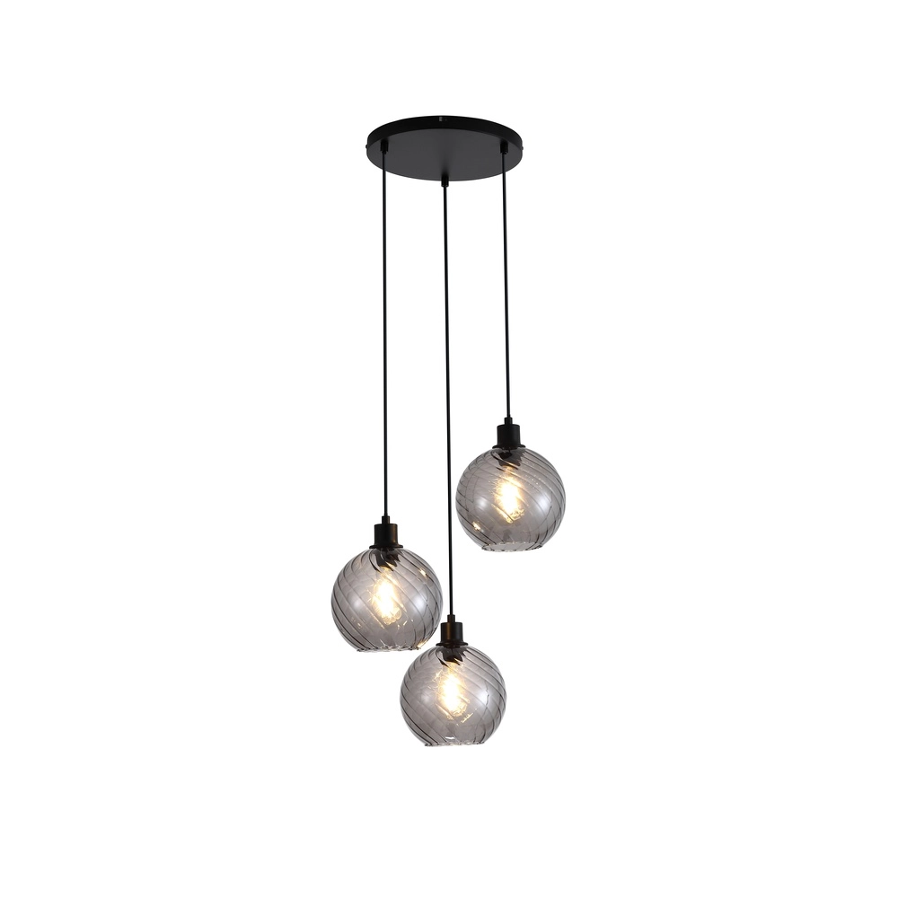 Pendant lamp Radiance 3-light black