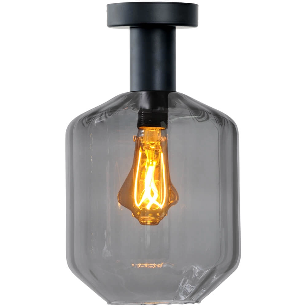 Ceiling lamp - Ø 19cm - Porto with Jagger smoke glass