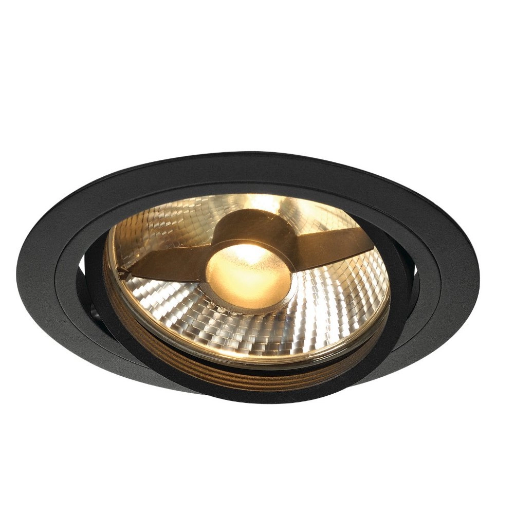 Recessed spotlight New Tria ES111 Round black with leaf springs
