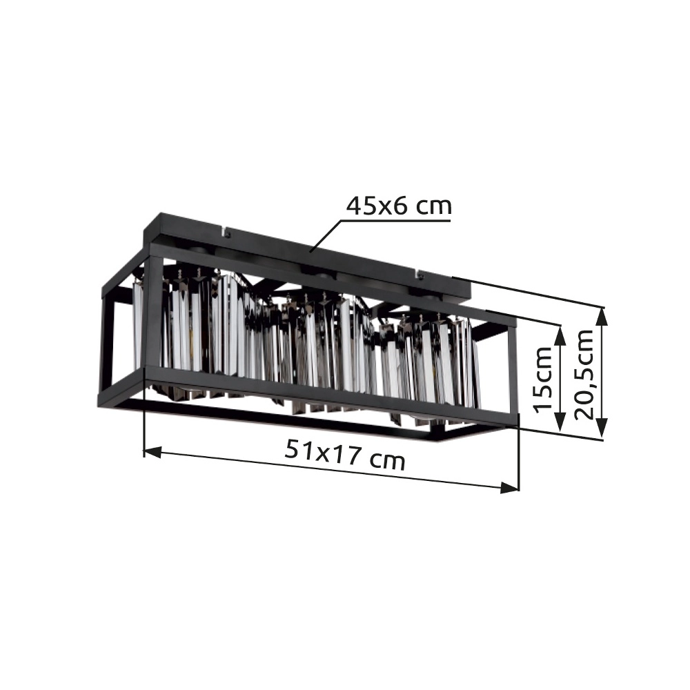 Ceiling lamp Mathilde Black Globo 9007371433117