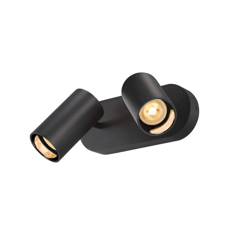 2-light surface-mounted spotlight Asto Tube black - 2x GU10 SLV 4024163266154