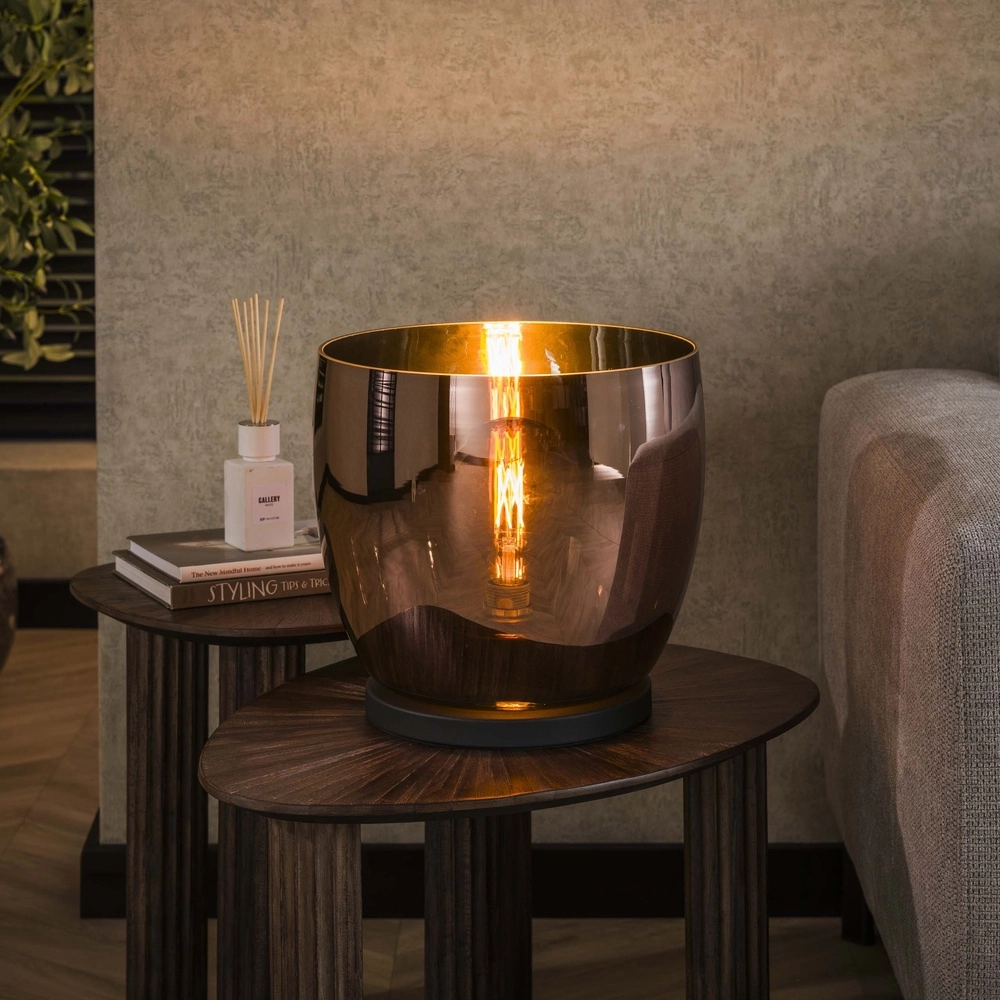 Floor lamp copper glass UP Ø 33cm - 32cm high