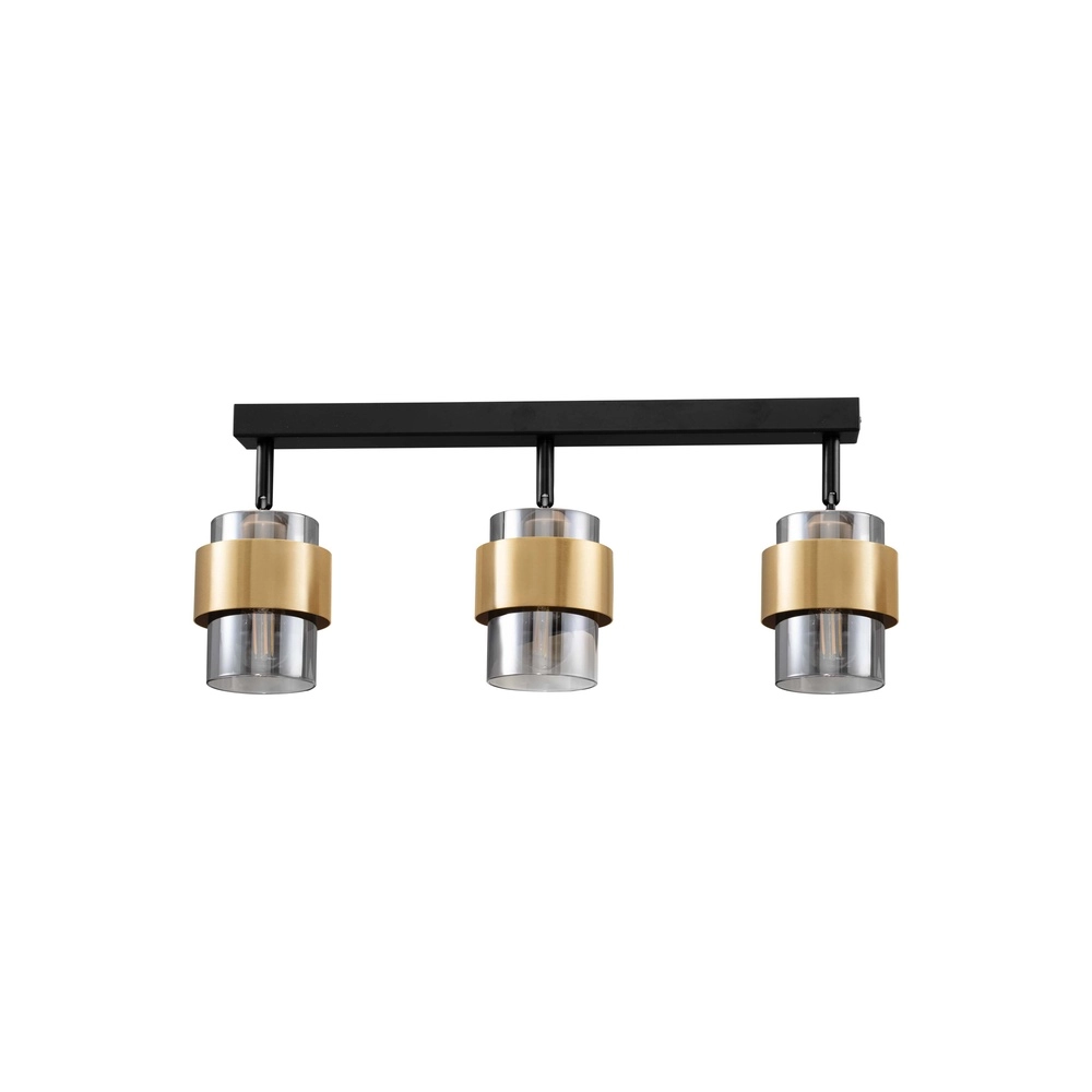 Ceiling lamp Sianna 3-light black with gold Lyora 5212017452610