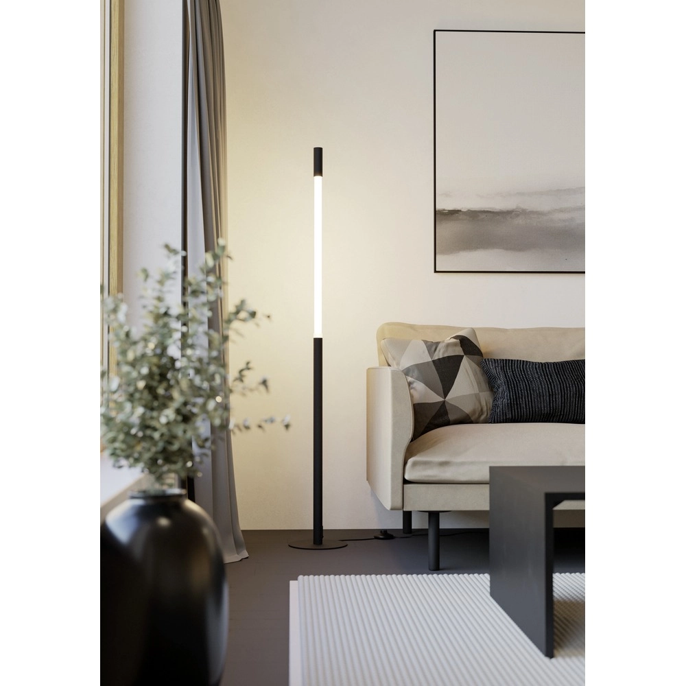 Sleek floor lamp Parabita black and white