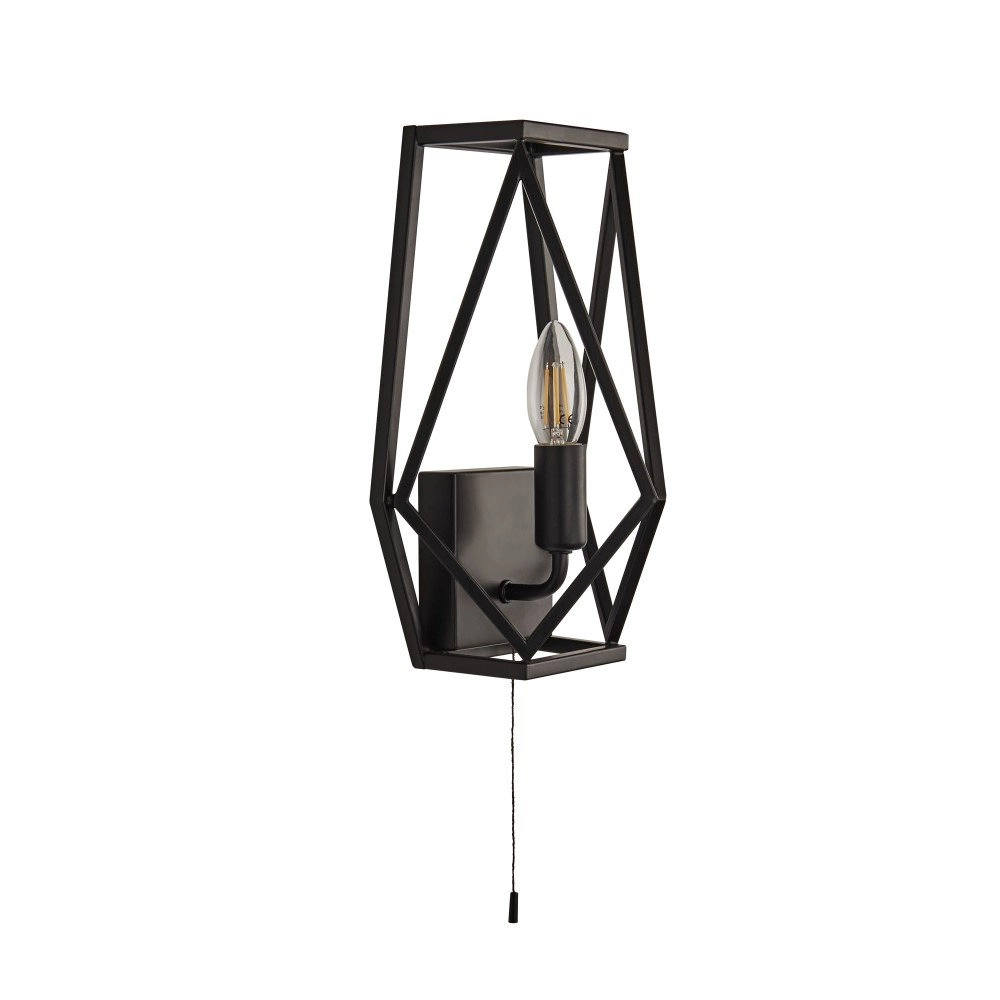 Black wall lamp Chassis Searchlight 5053423159300