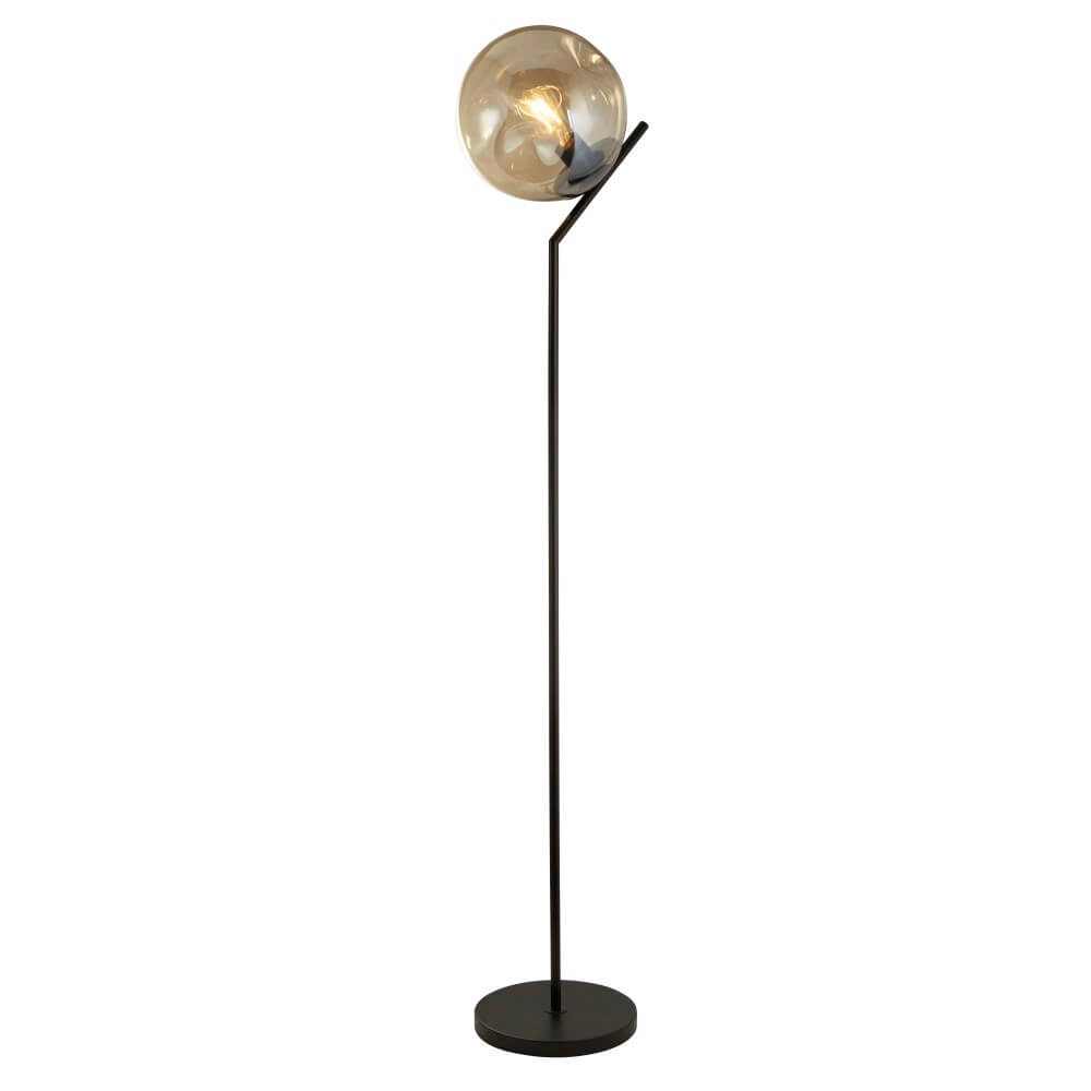 Floor lamp Punch black Searchlight 5053423251356