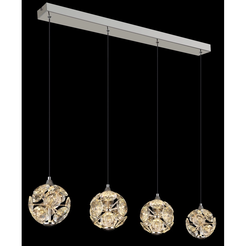 4-light pendant lamp Virina chrome Globo 9007371481255