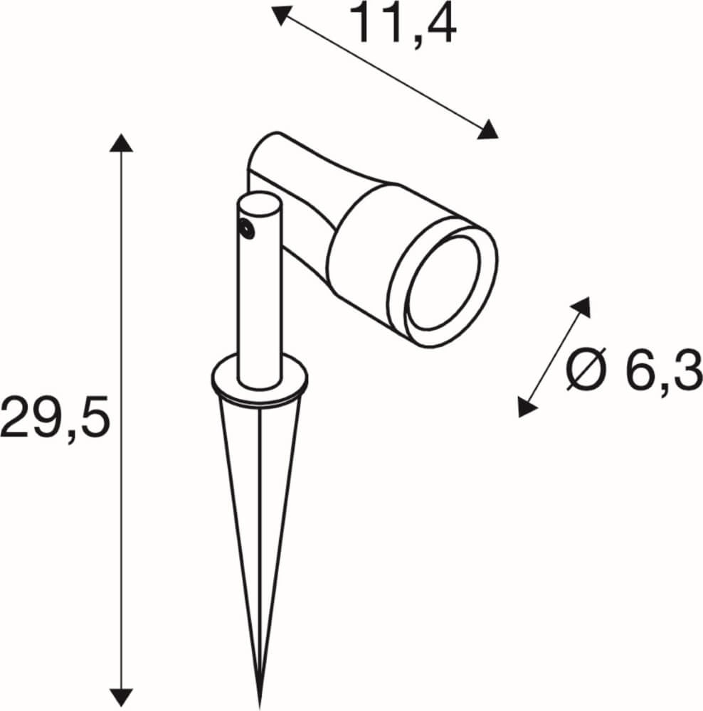 Garden spotlight Syna 1x Led - 3000K SLV 4024163273497