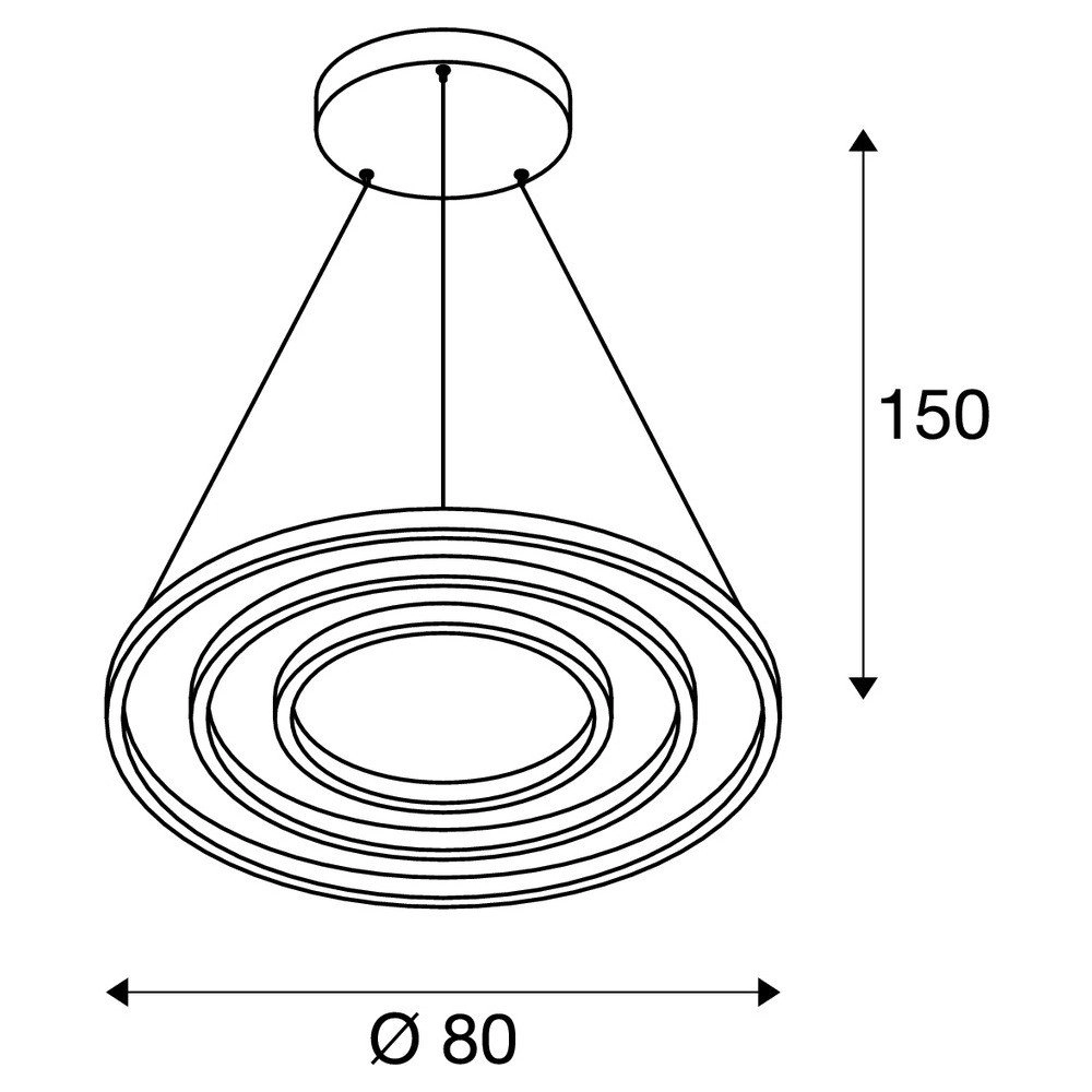 LED pendant light One Triple Ø 80cm SLV 4024163231084
