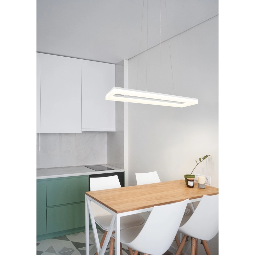 Sleek pendant lamp Camino white Trio 4017807655780