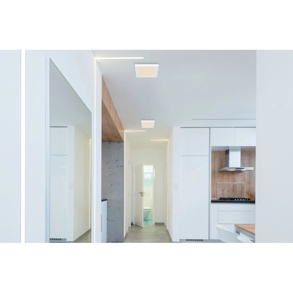 Design ceiling light Lasse Square white 16.7cm Globo 9007371442898