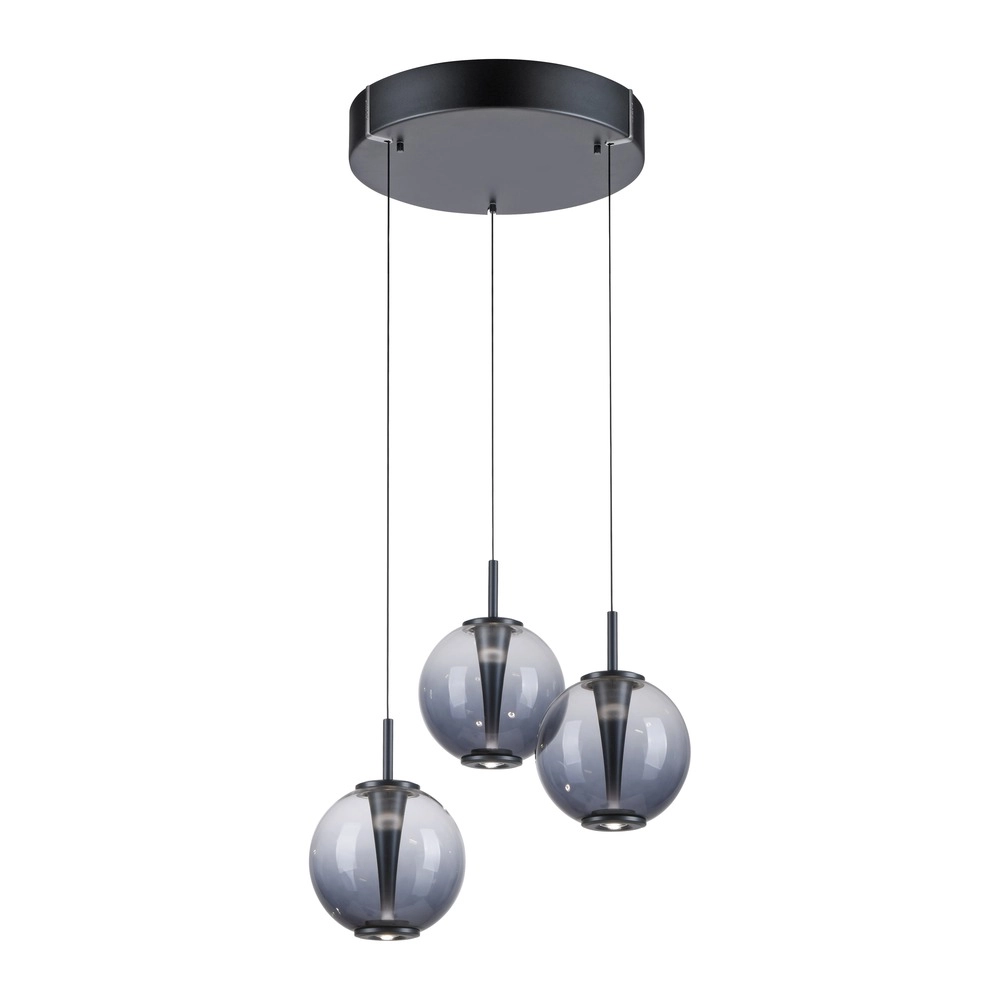 Vide pendant lamp Pure E-Infinty Mystic Grey with smoke glass Paul Neuhaus 4012248398173