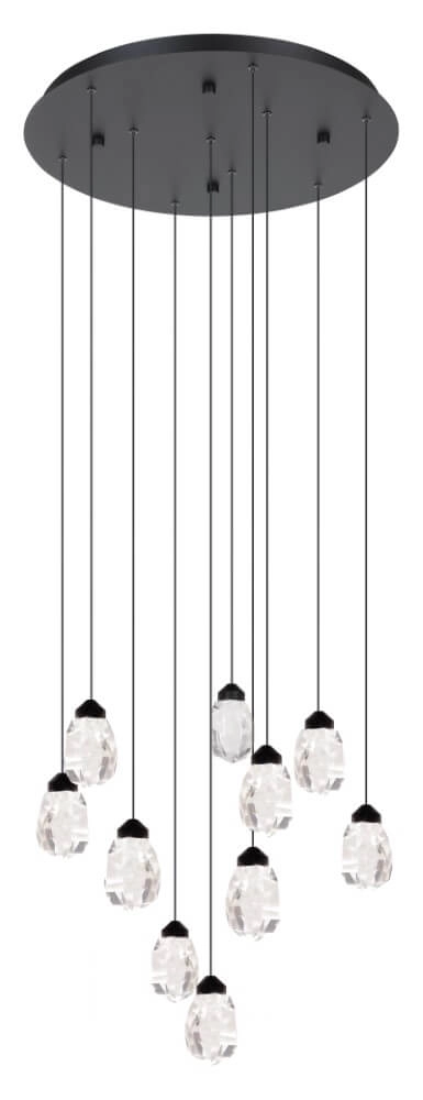 10-light hanging lamp Sindicat black
