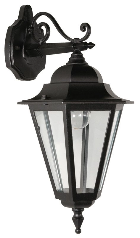 Wall lamp classic Teccia Down 33cm black