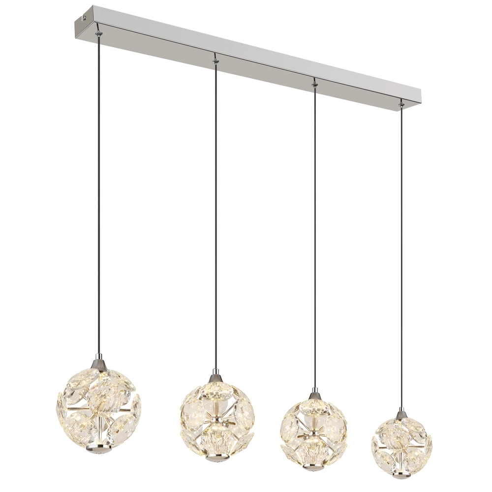 4-light pendant lamp Virina chrome