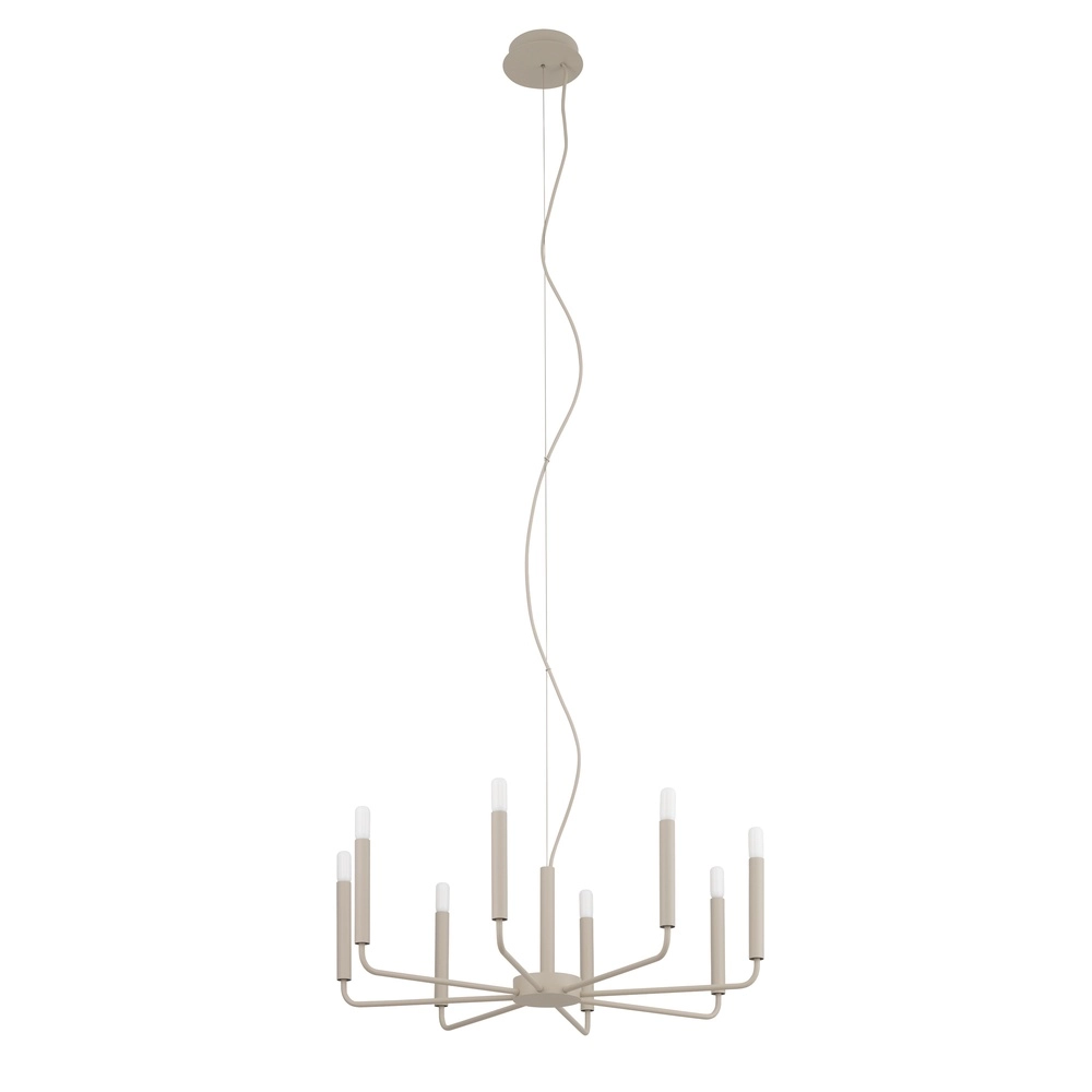 Modern chandelier Orto sand brown Ø 73cm