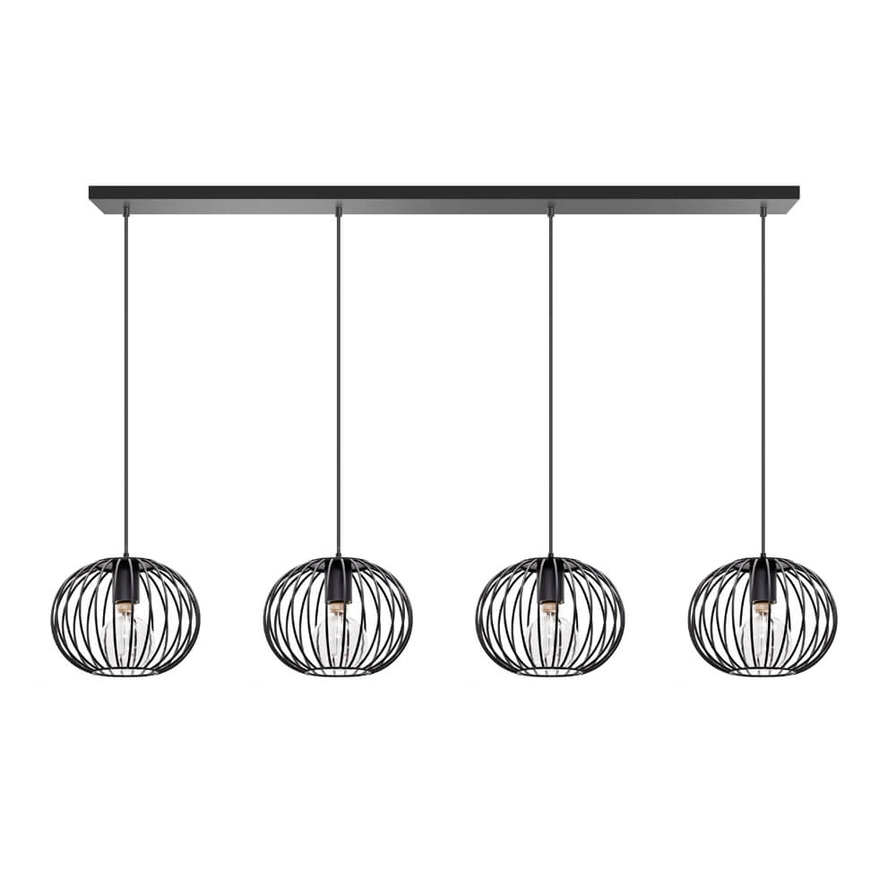 Wire pendant lamp Wire 2 4-light black