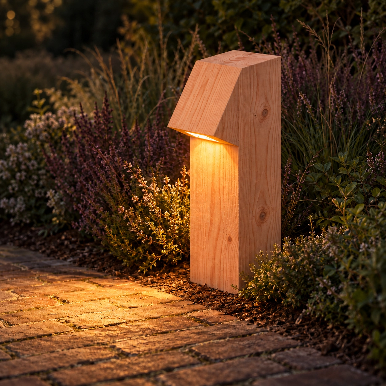 Wooden path lighting Peri 150 Douglas - 15x15x50 - PH04 - 2700K