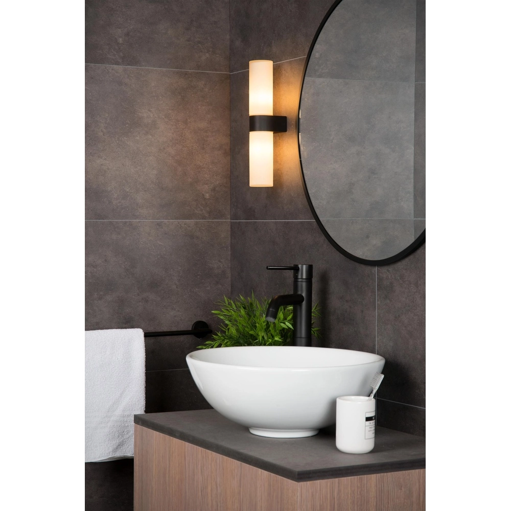 Design wall lamp Jesse double IP44 suitable for bathroom Lucide 5411212040411