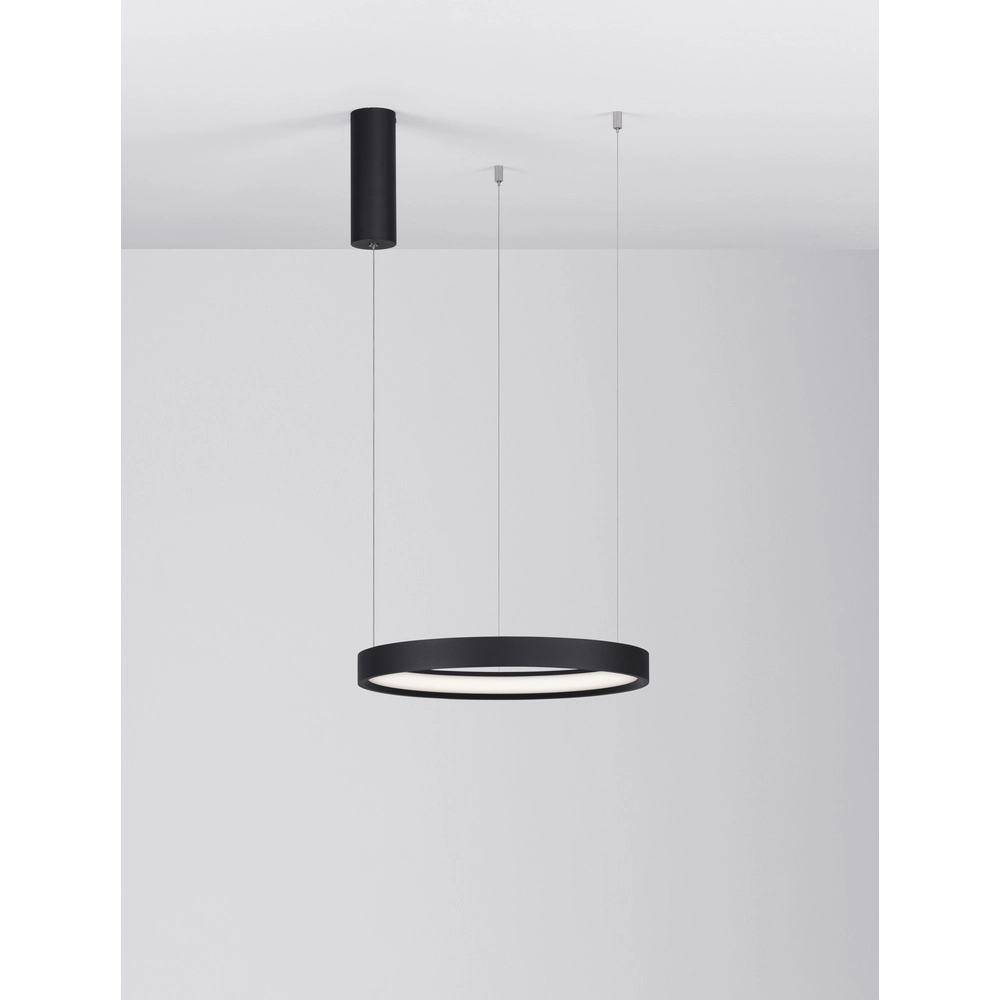 Round pendant lamp Perrine black Ø 40cm
