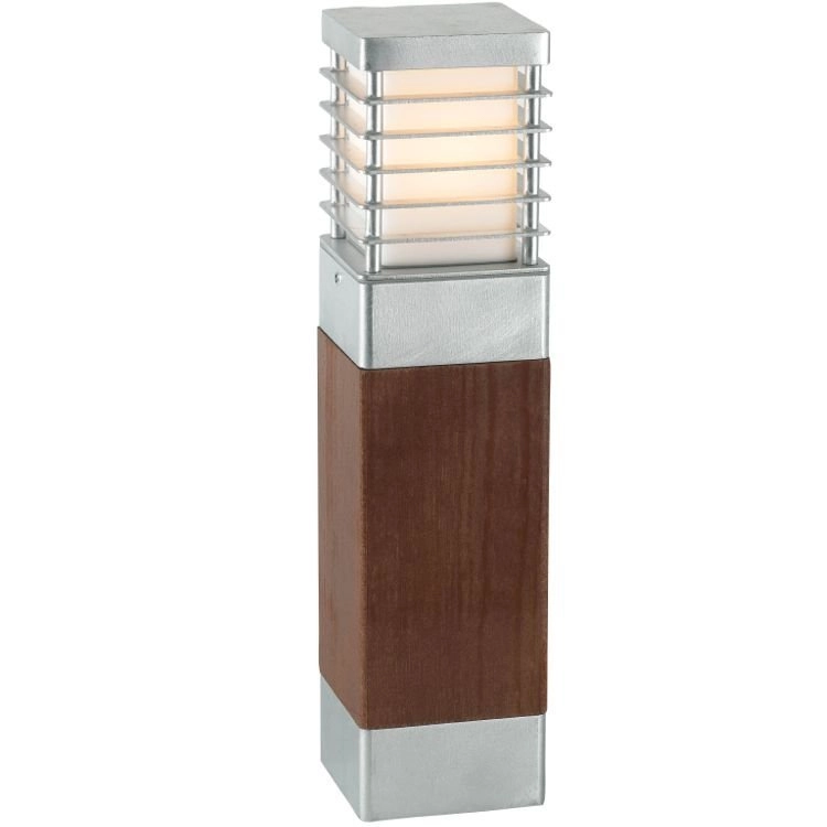 Wooden lamp Selham 49cm with aluminum details