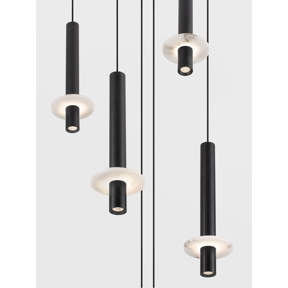 Design pendant lamp Noemi black with white Ø 47cm Lyora 5212063503281