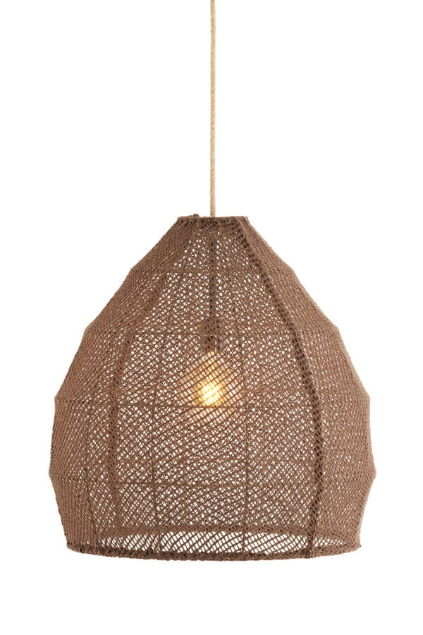 Japandi pendant lamp Makassar brown Ø 50cm