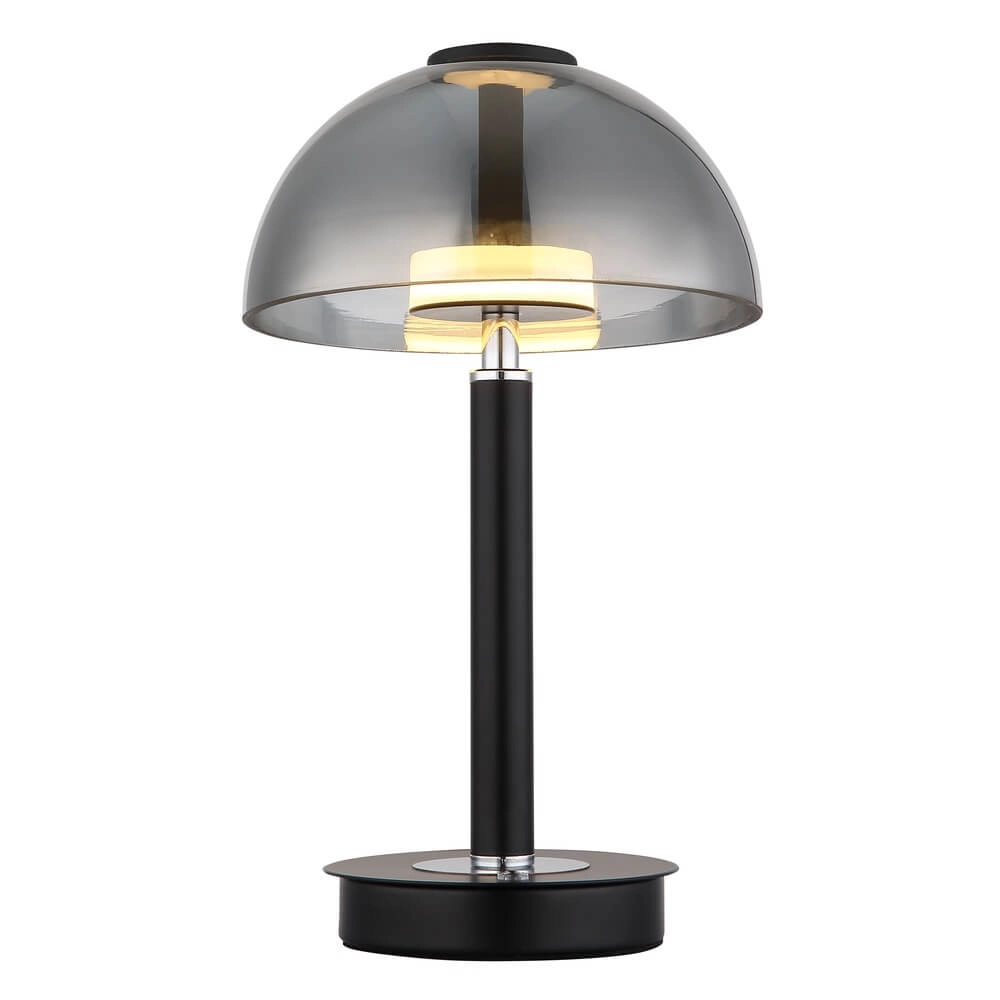 Table lamp Uldin black with smoke glass Globo 9007371468720
