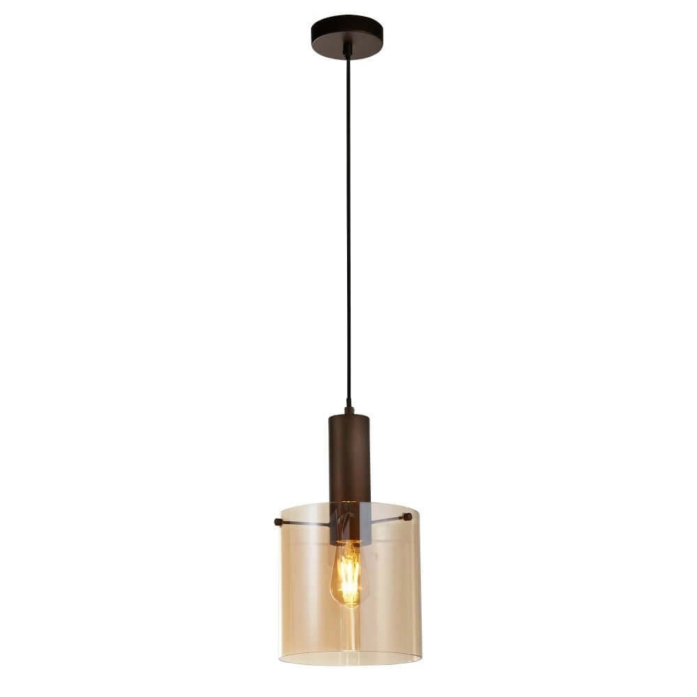Brown pendant lamp Sweden 1-light Searchlight 5053423244310