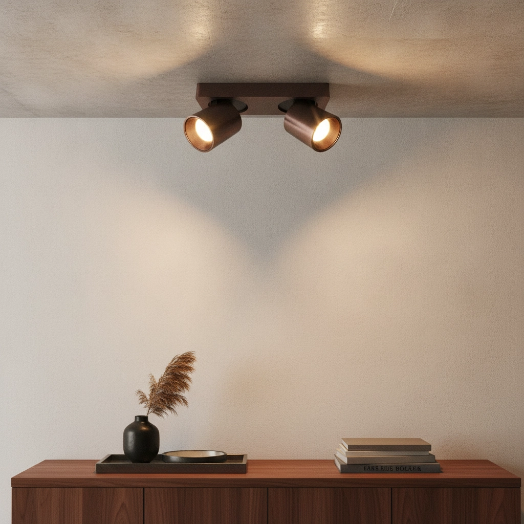 LED surface mounted spot Laguna 2-light bronze brown