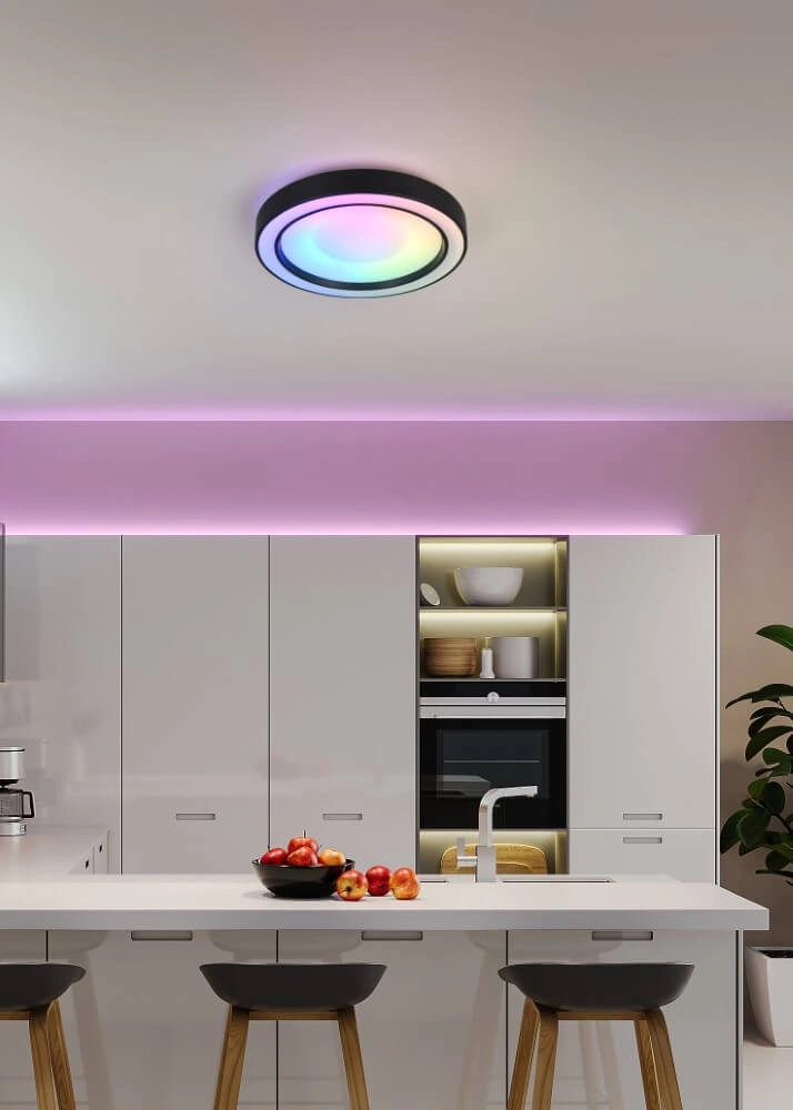RGB ceiling light Arco Ø 40cm Trio 4017807619454