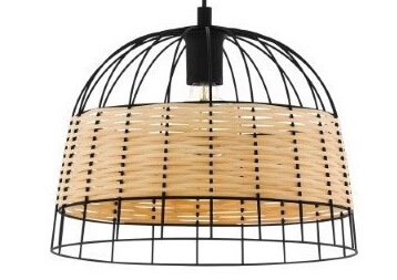 Rattan pendant lamp Anwick Ø 37cm Eglo 9002759433116