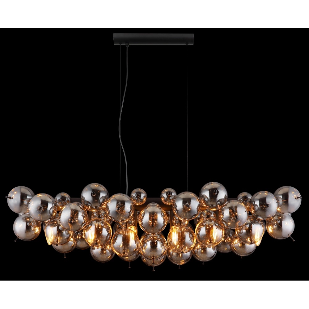 Unique pendant lamp Udo smoke glass 100cm Globo 9007371471263